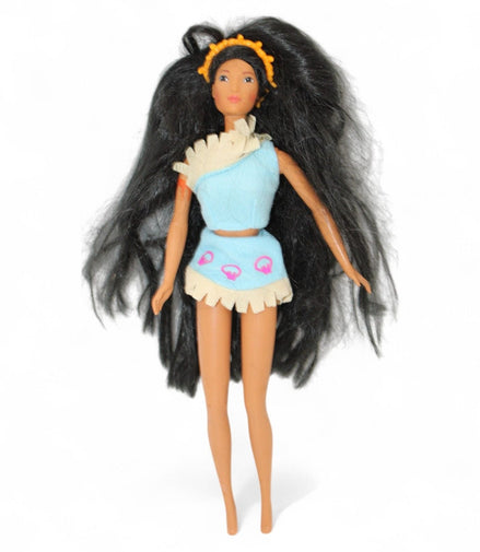 Vintage 90s Pocahontas Barbie Doll by Mattel in original outfit