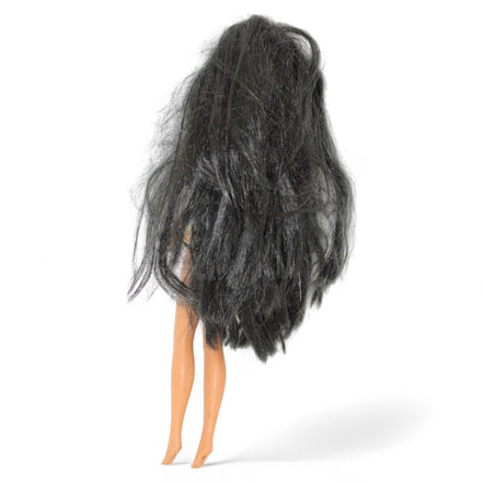 Back view of Pocahontas Barbie Doll showcasing hair and outfit