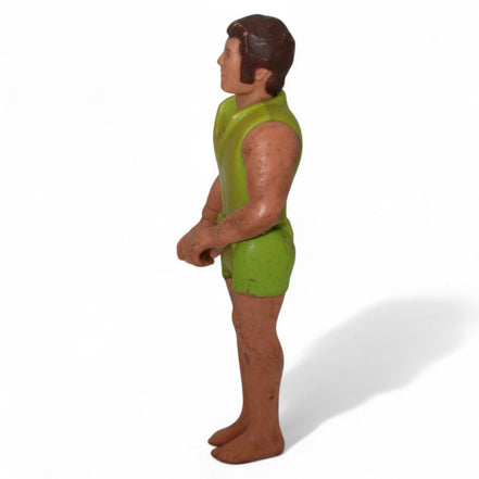 Side view of the vintage 1974 Fisher-Price Adventure People Scuba Diver action figure.