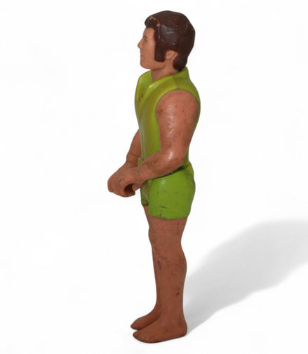 Side view of the vintage 1974 Fisher-Price Adventure People Scuba Diver action figure.