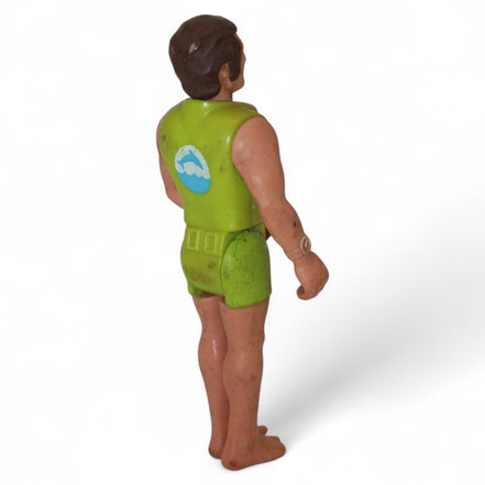 Another side view of the vintage 1974 Fisher-Price Adventure People Scuba Diver action figure.