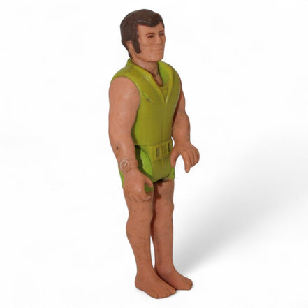 Angled view of the vintage 1974 Fisher-Price Adventure People Scuba Diver action figure.