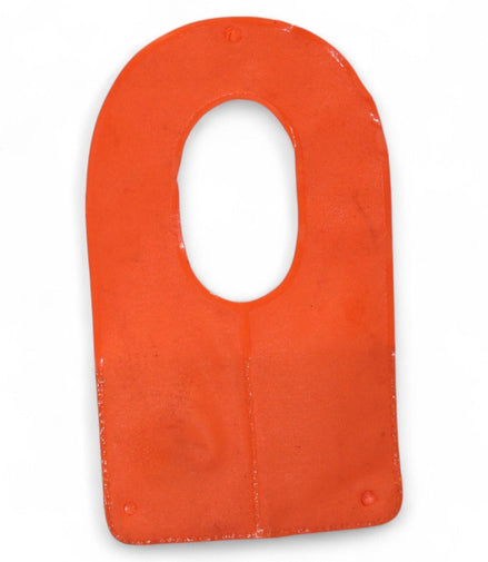 Side view of vintage G.I. Joe orange air vest for collectors
