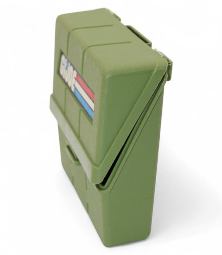 Side view of G.I. Joe green belt case