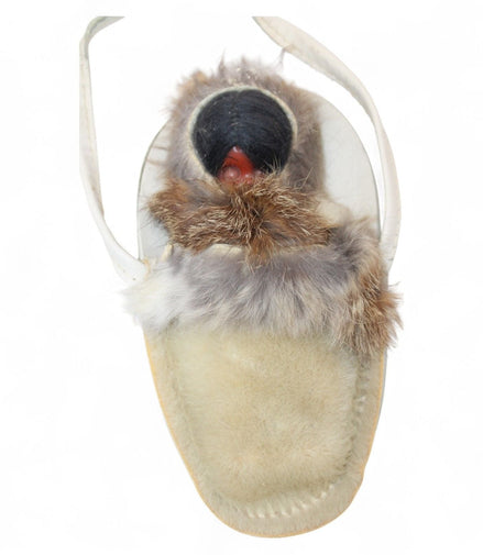 Vintage Inuit Fur Trimmed Baby Doll Cradle Carrier Handmade DesignHandmadeDollarctic nativebaby dollcollectible accessory1