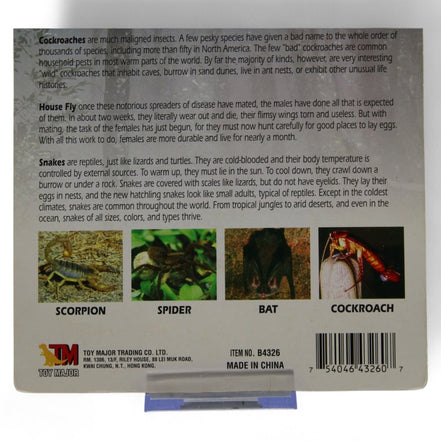 Vintage Scary Stuff Creature Set packaging with bats, spiders, and snakes
