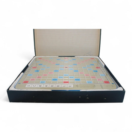 Scrabble board with protective cover and turntable