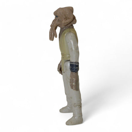 Side view of vintage 1983 Star Wars Squid Head Kenner action figure