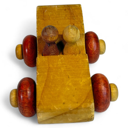 Vintage wooden toy cars with red wheels by Montgomery Schoolhouse