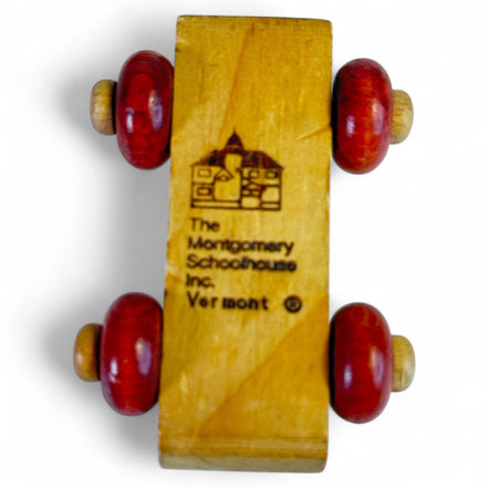 Vintage wooden toy cars with red wheels by Montgomery Schoolhouse