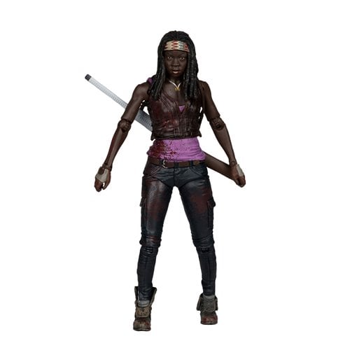 Michonne action figure holding katana from The Walking Dead