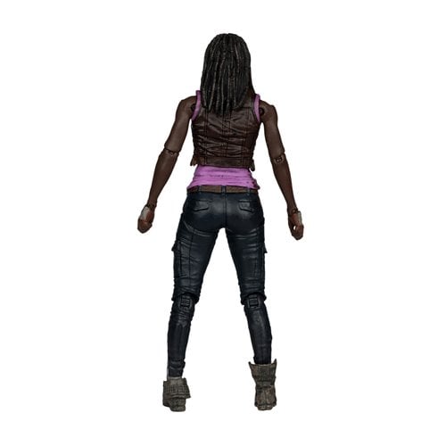 Back view of Michonne action figure from The Walking Dead
