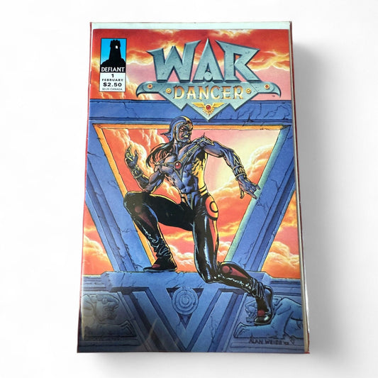 Defiant Comics “War Dancer” issue 1 (February 1994) featuring Alan Weiss character and co-written by Jim Shooter, modern-age collectible comic.  
