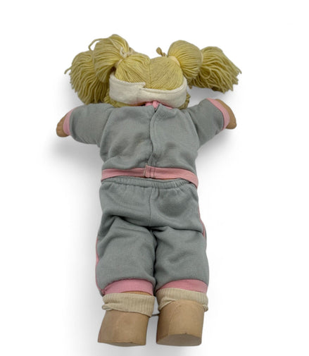 Vintage Cabbage Patch Kids Doll Blonde Pigtails Blue Eyes 1980s Coleco