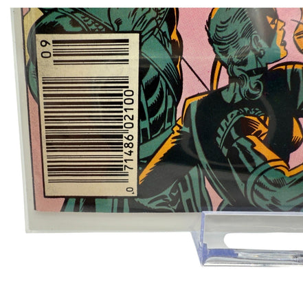 Barcode and artwork detail on West Coast Avengers #12 comic