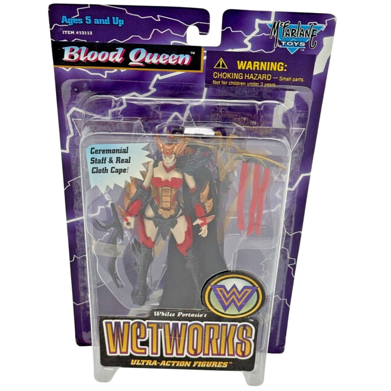 Wetworks Blood Queen action figure in packaging with staff and cape
