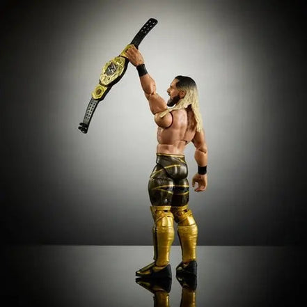 Seth Rollins WWE Elite Collection Series 112 action figure holding championship belt