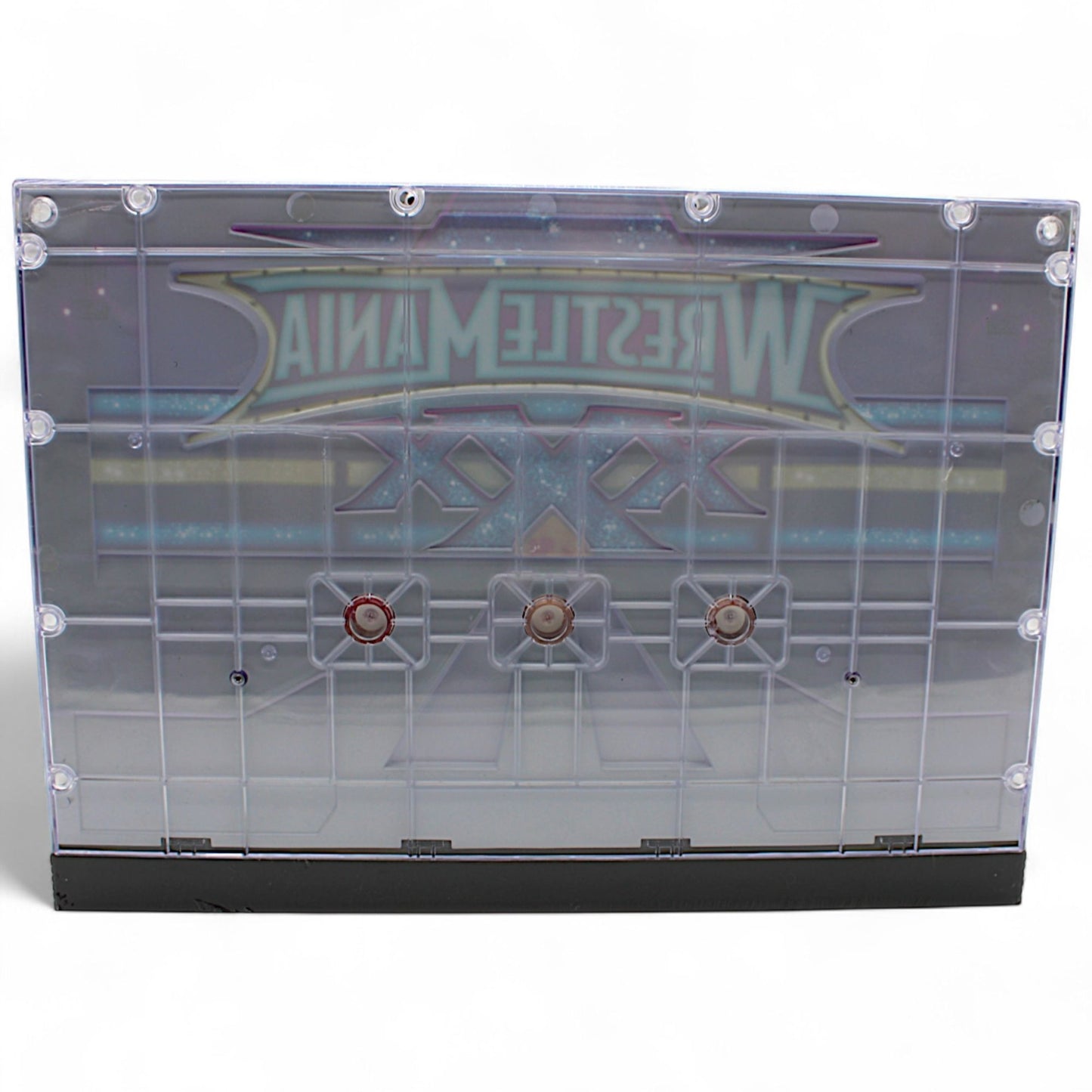 WWE WrestleMania 30 Opening Toast Funko Pop Deluxe Set #05 featuring The Rock, Stone Cold Steve Austin, and Hulk Hogan inside a wrestling ring display
