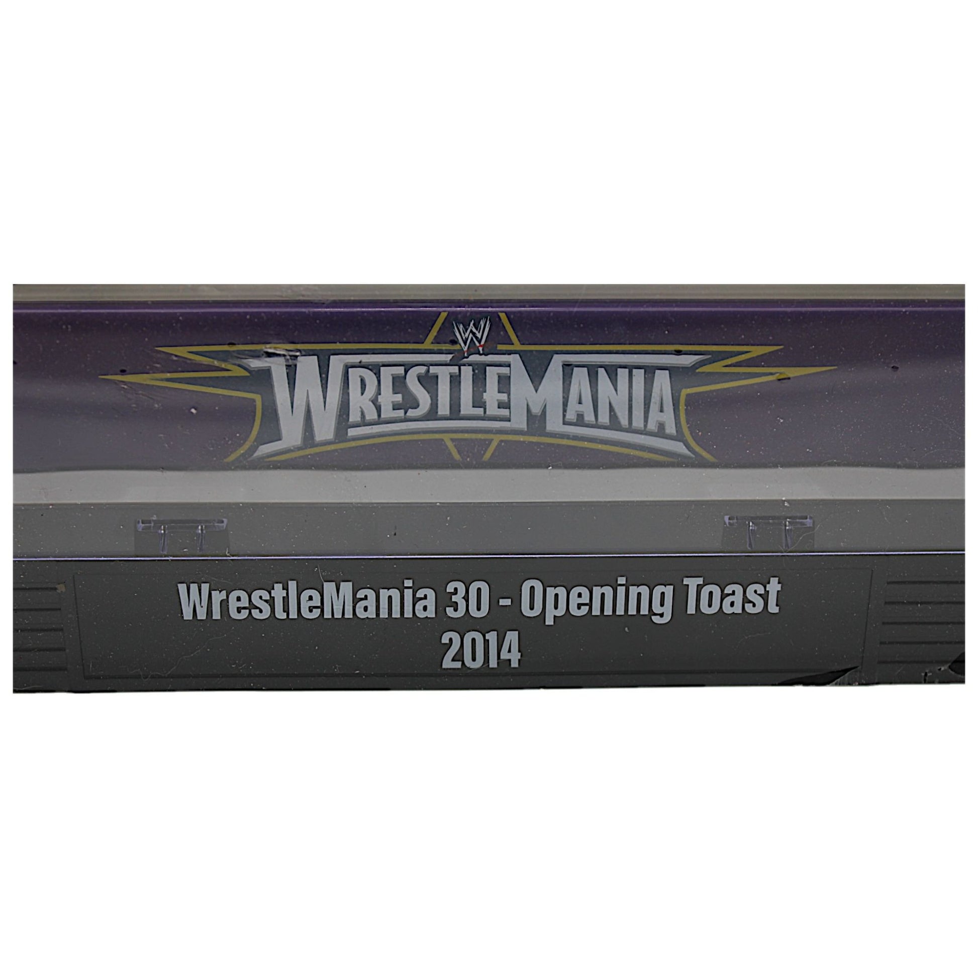 WWE WrestleMania 30 Opening Toast Funko Pop Deluxe Set #05 featuring The Rock, Stone Cold Steve Austin, and Hulk Hogan inside a wrestling ring display
