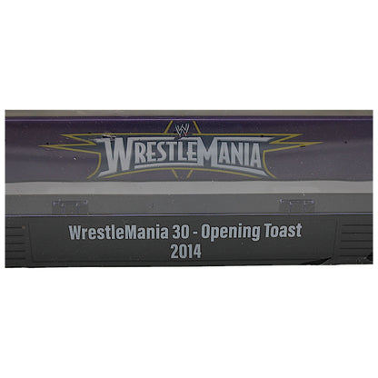 WWE WrestleMania 30 Opening Toast Funko Pop Deluxe Set #05 featuring The Rock, Stone Cold Steve Austin, and Hulk Hogan inside a wrestling ring display
