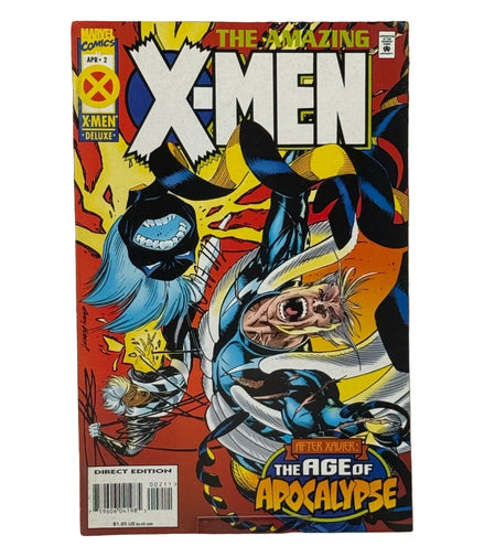 The Amazing X-Men: Age of Apocalypse comic book cover featuring vibrant artwork and characters.