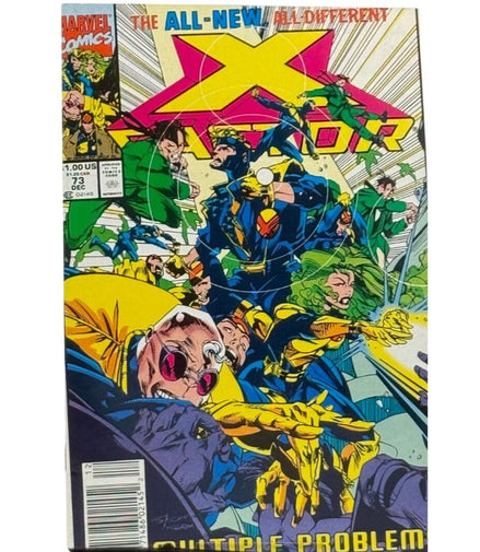 Cover of X-Factor #76 Marvel comic book from 1992 featuring the Multiple Problem storyline