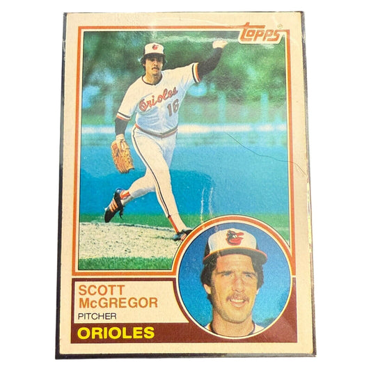 1983 Topps Scott McGregor Orioles Baseball Card #715 Near Mint Condition